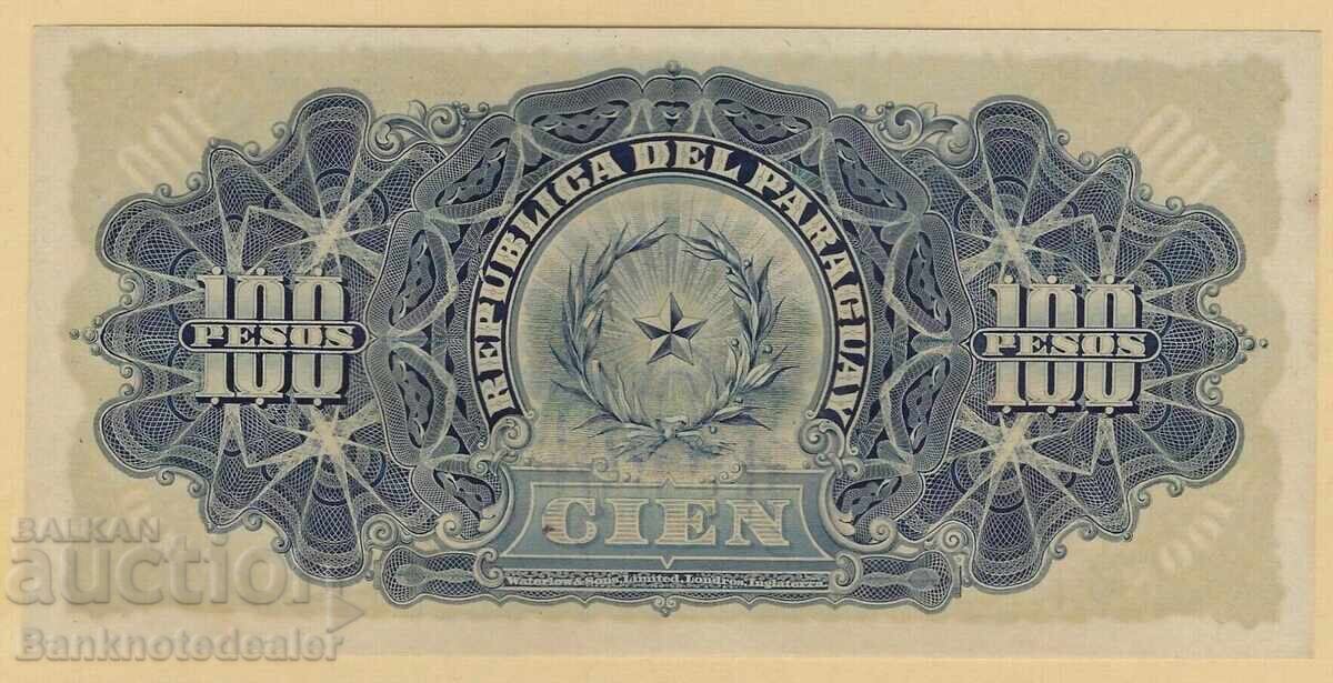 Paraguay 100 Pesos 1907 Pick 159c Ref 5517 Uncirculated with price 75.00 BGN | € 38.35