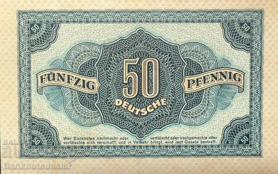 Germania Republica Democrată 50 Pfennig 1948 Pick 8b Ref 8509 Unc cu preț 60.00 BGN | € 30.68