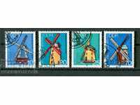 ГДР DDR 4 марки 10 - 20 - 25 - 70  ВЯТЪРНИ МЕЛНИЦИ 1981