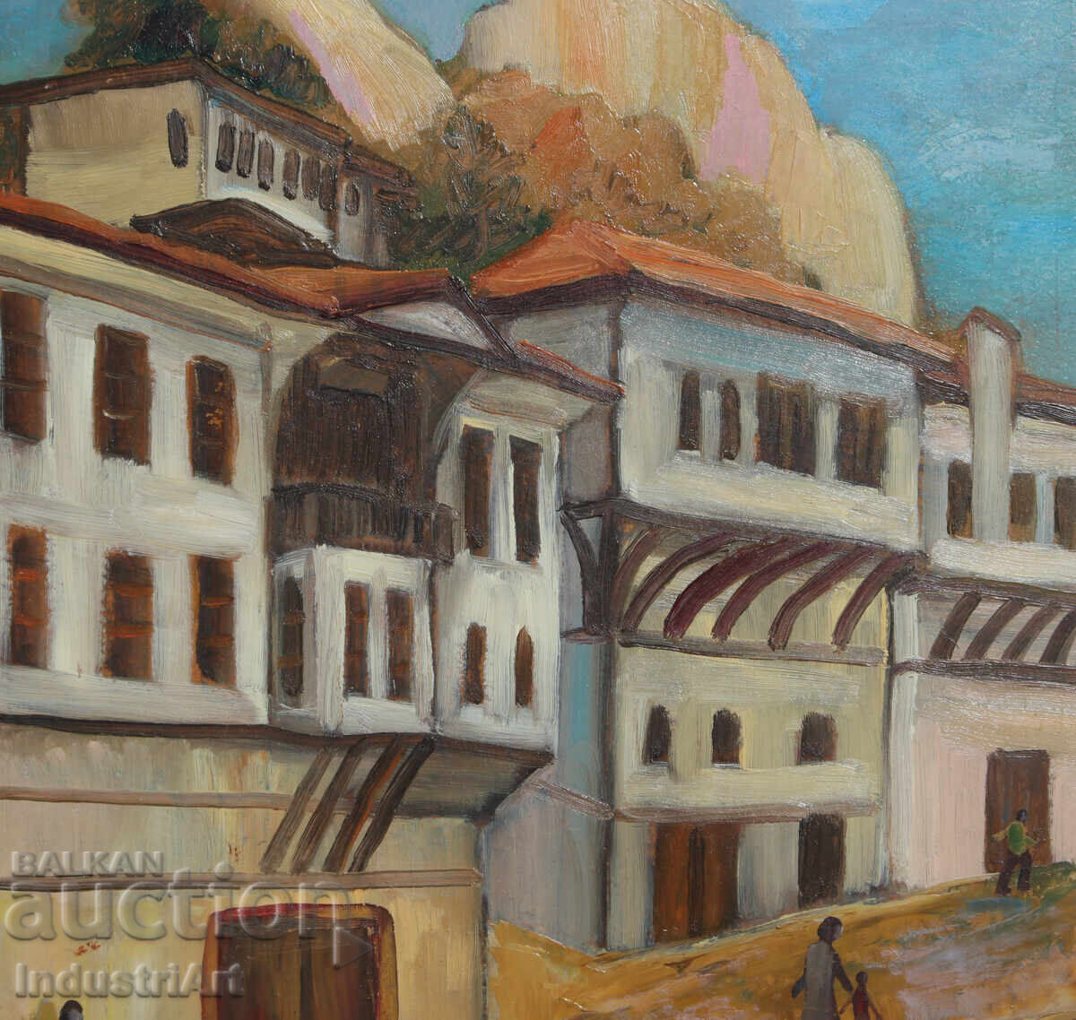 Peisaj rustic, pictură în ulei - 5 Peisaj rustic, pictură în ulei - 5