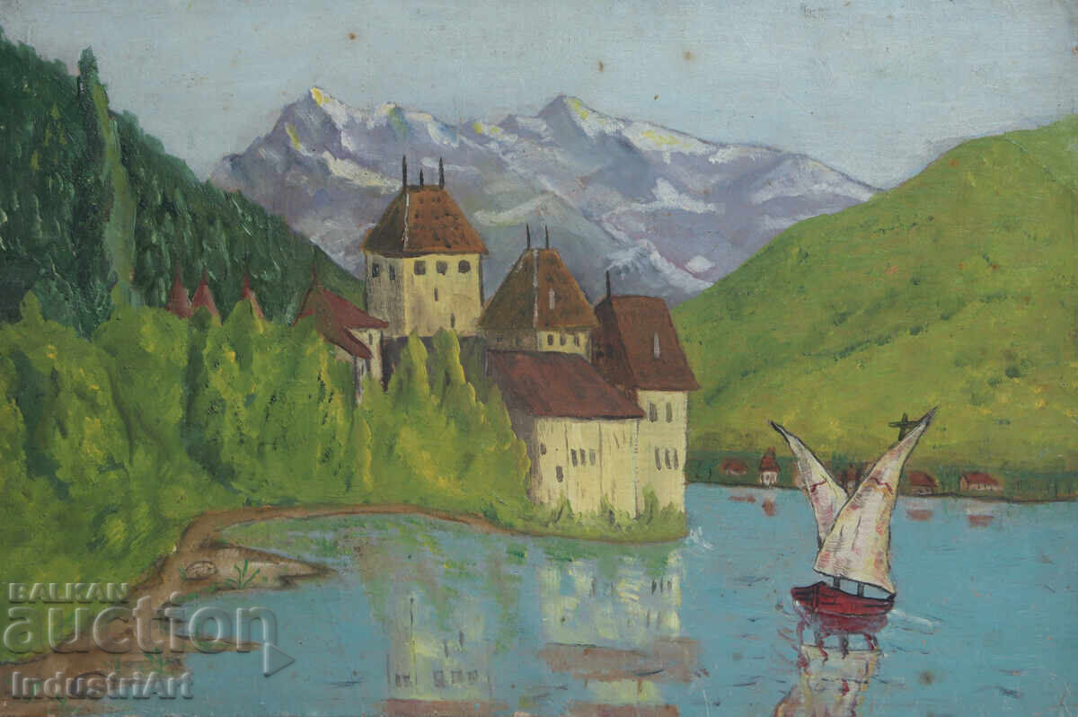 Началото на XX век картина маслени бои пейзаж с цена 240.00 лв. | € 122.71