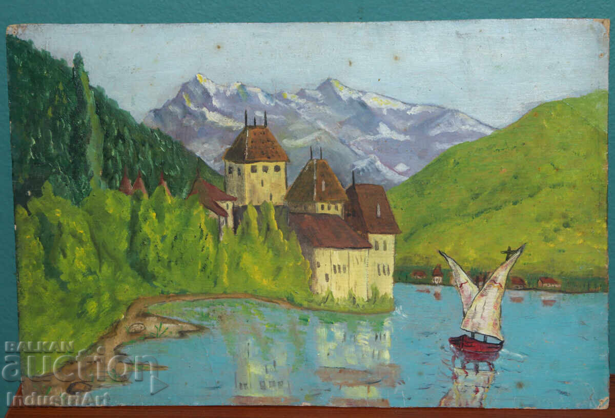 Аукцион Началото на XX век картина маслени бои пейзаж
