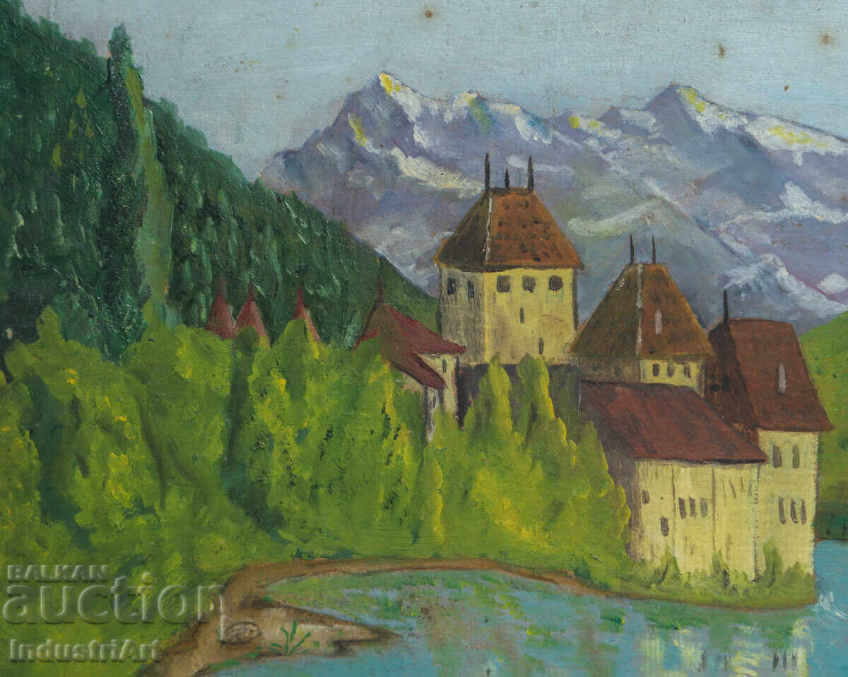 Доставка на Началото на XX век картина маслени бои пейзаж