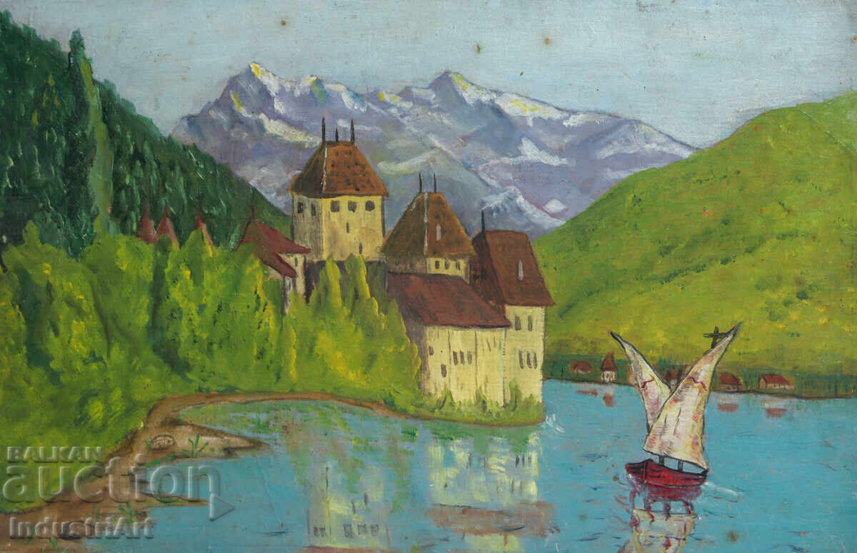 Началото на XX век картина маслени бои пейзаж