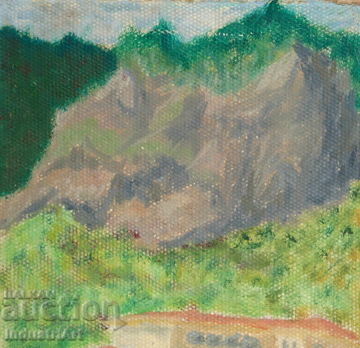 Delivery of First half of the 20th century oil painting landscape