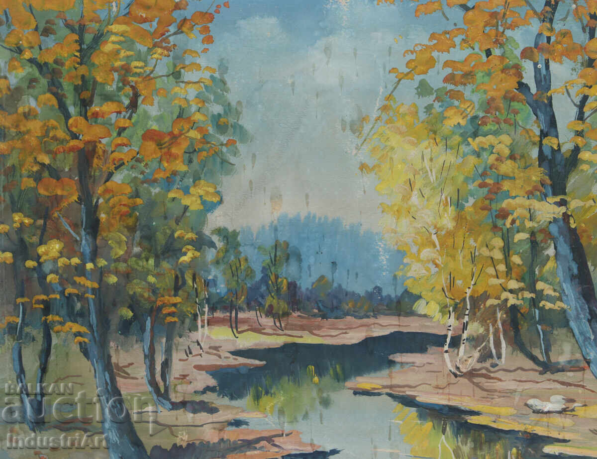 Delivery of First half of the 20th century painting, spring landscape