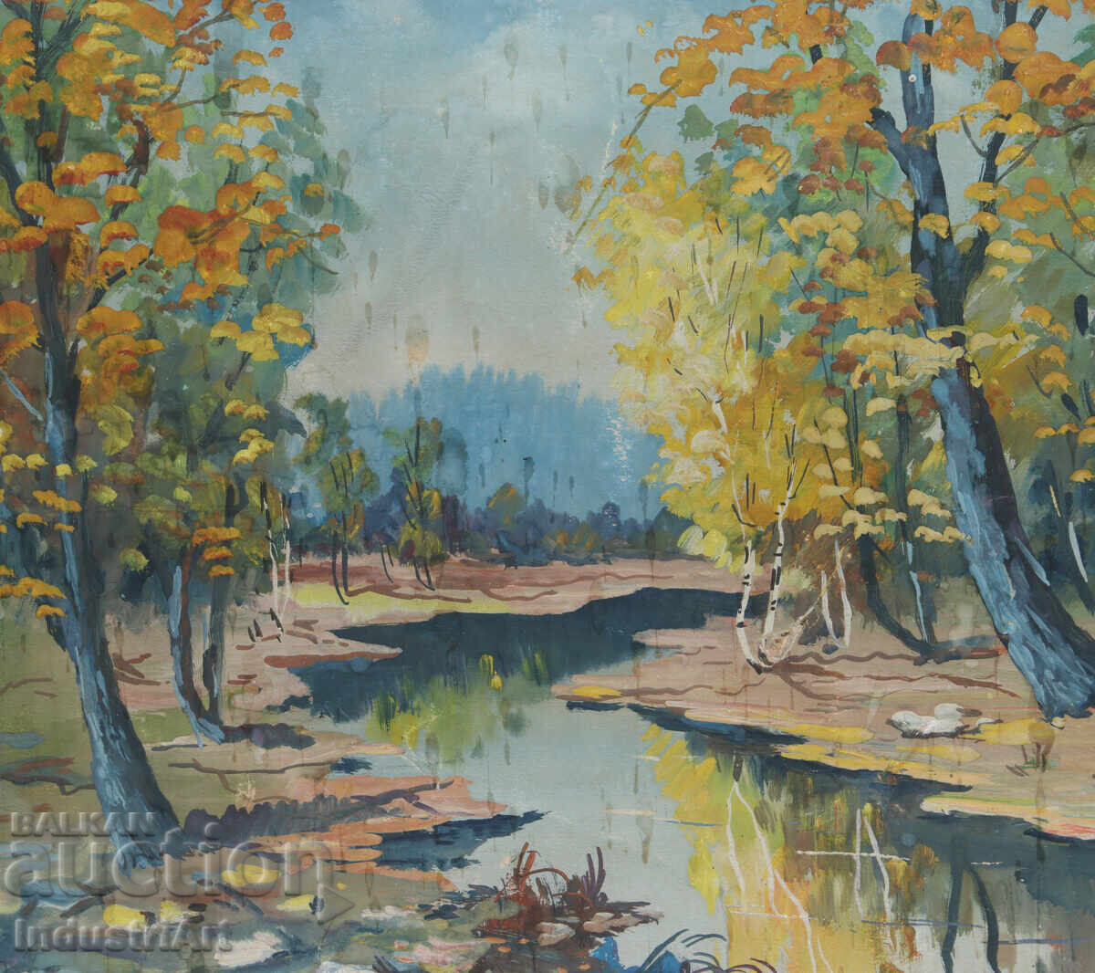 First half of the 20th century painting, spring landscape - 5