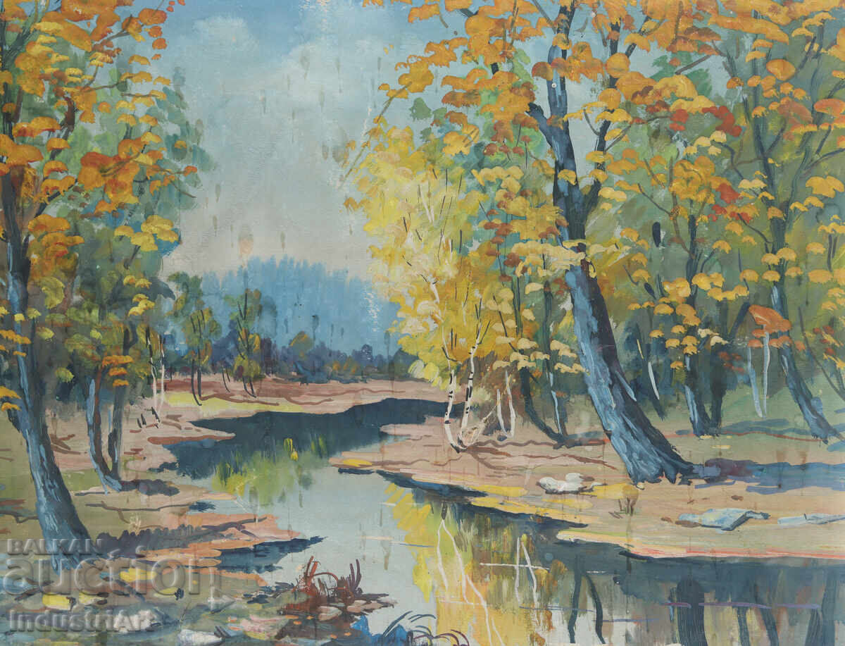 First half of the 20th century painting, spring landscape - 6
