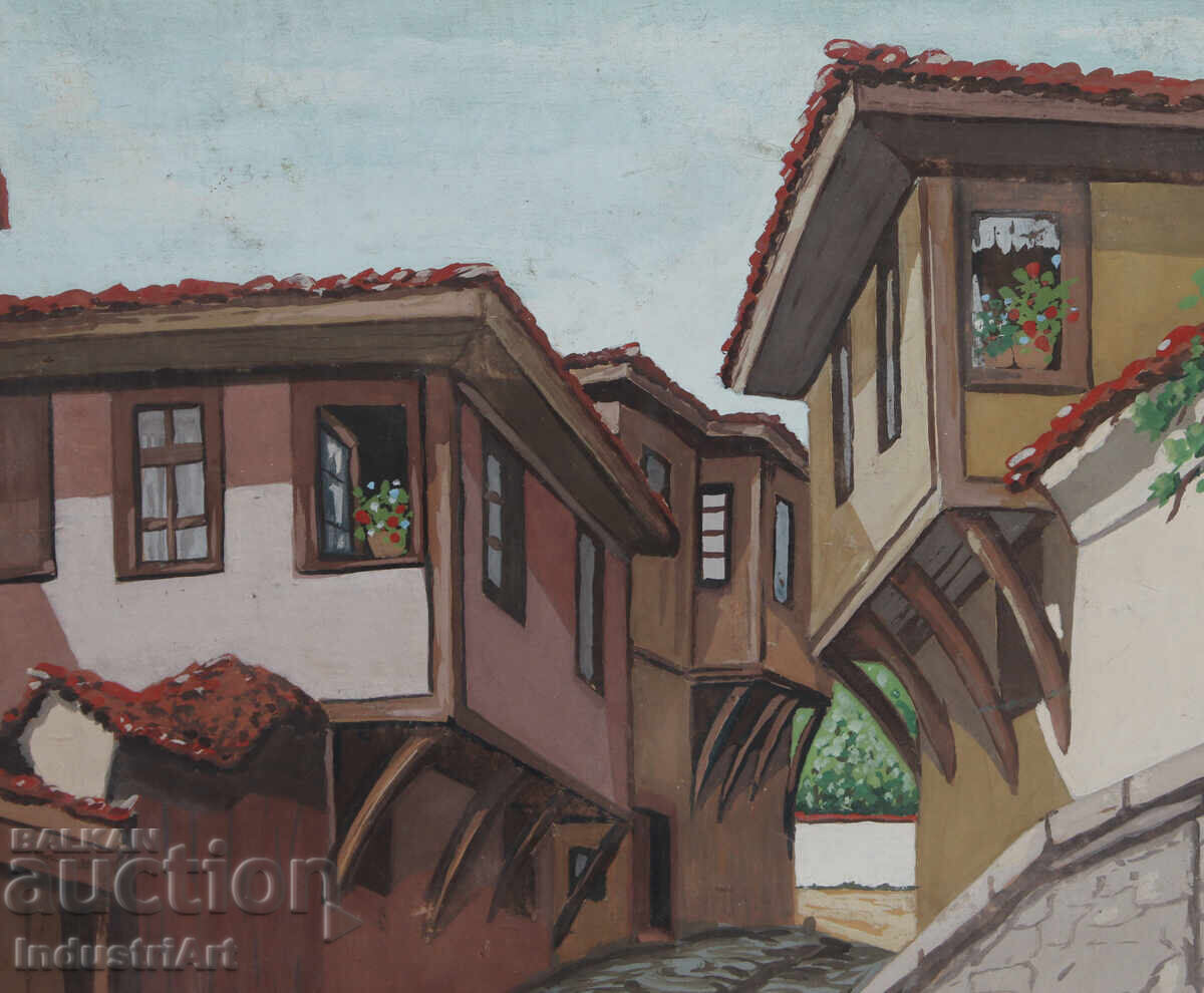 Livrarea Prima jumătate a secolului XX tablou peisaj urban Livrarea Prima jumătate a secolului XX tablou peisaj urban