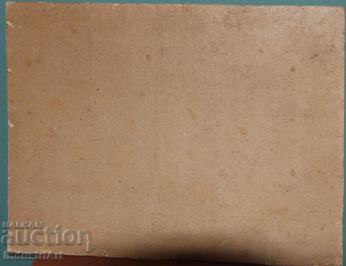 Tablou vechi, ulei pe pânză, peisaj montan - 6