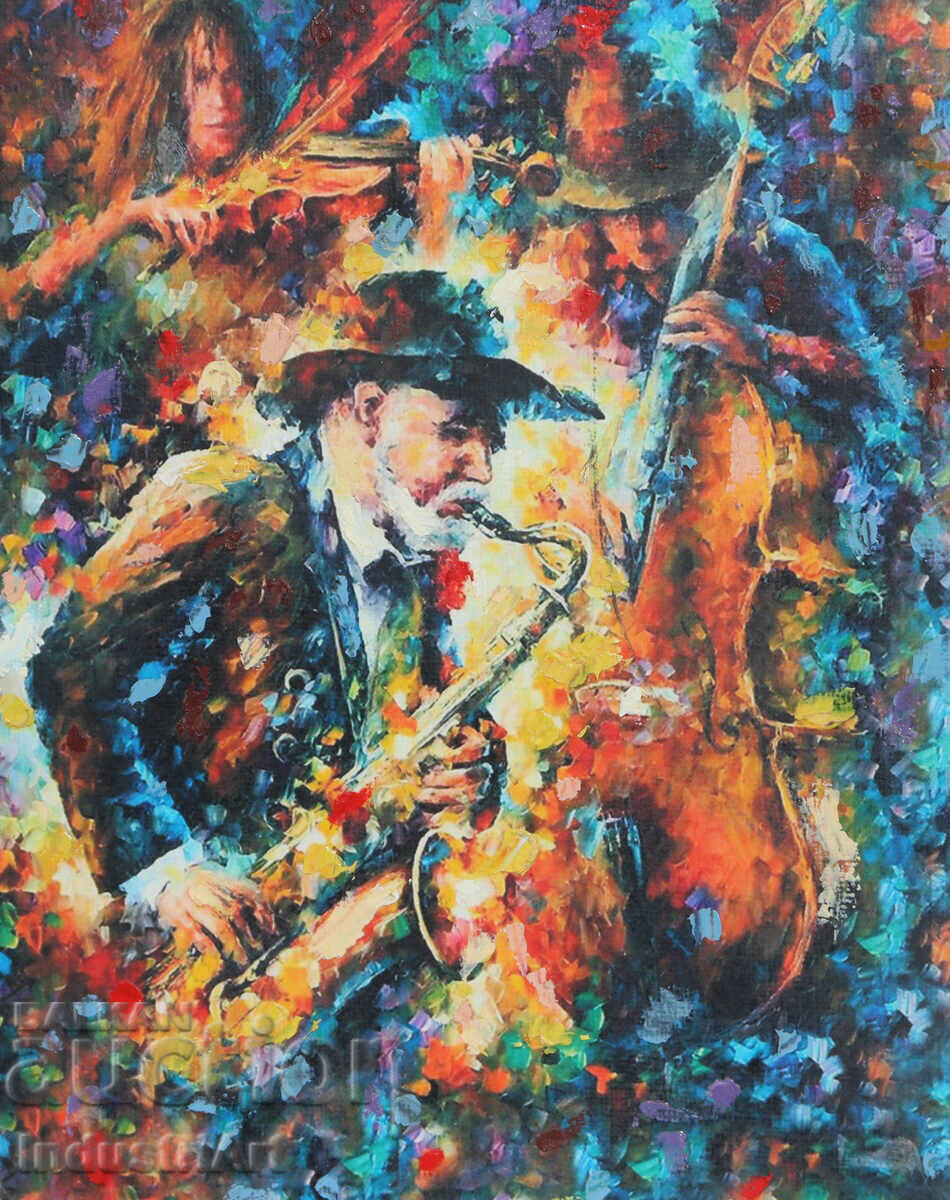Картина маслени бои джаз музиканти - 5 Картина маслени бои джаз музиканти - 5