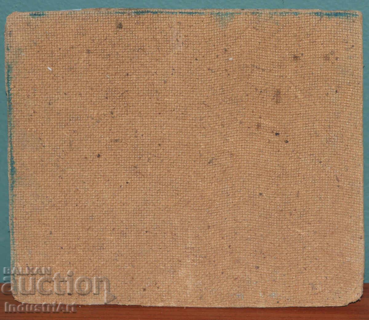 Средата на XX век картина маслени бои наивистичен пейзаж - 7