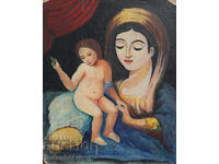 Μέσα του 20ου αιώνα ελαιογραφία Παναγία