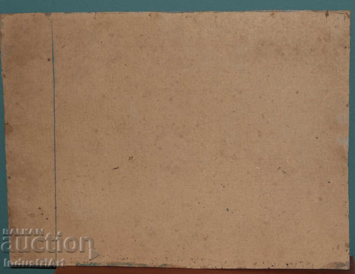 Παλιά ελαιογραφία, νυχτερινό θαλασσινό τοπίο - 6