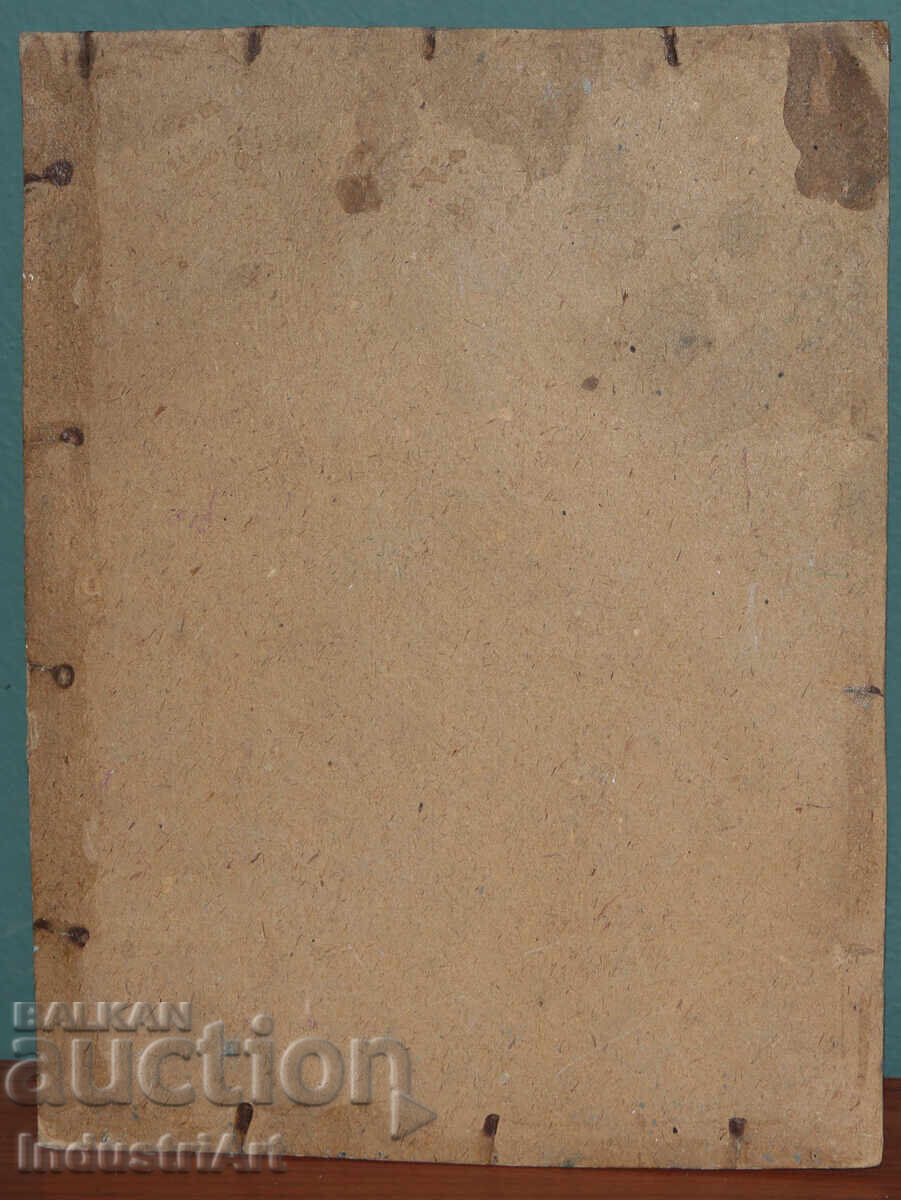 Old oil painting winter landscape - 7