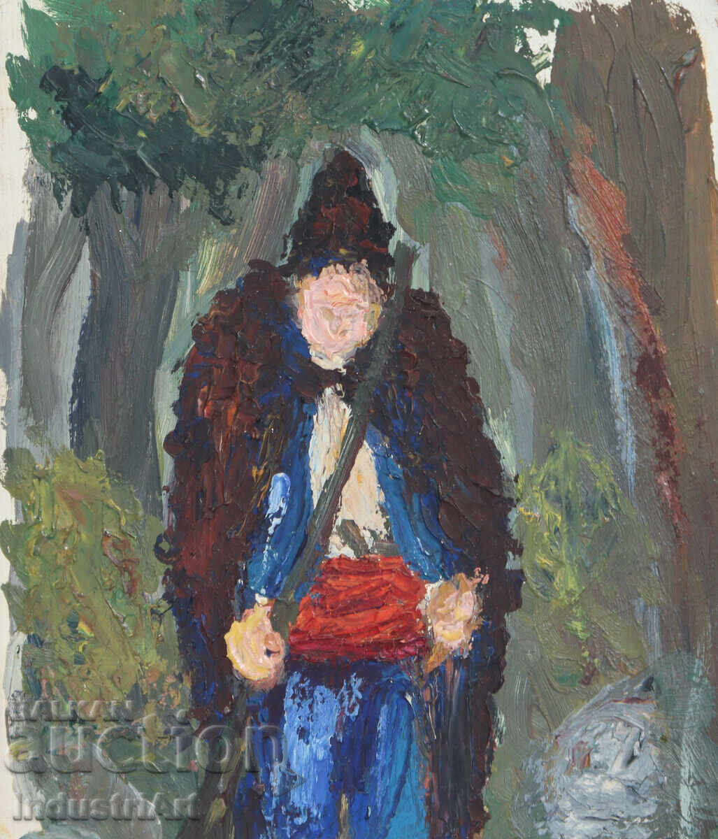 Доставка на Стара картина маслени бои овчар