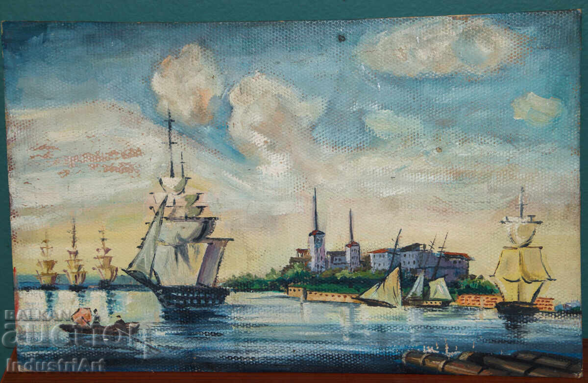 Delivery of Early 20th Century Oil Painting, Seascape