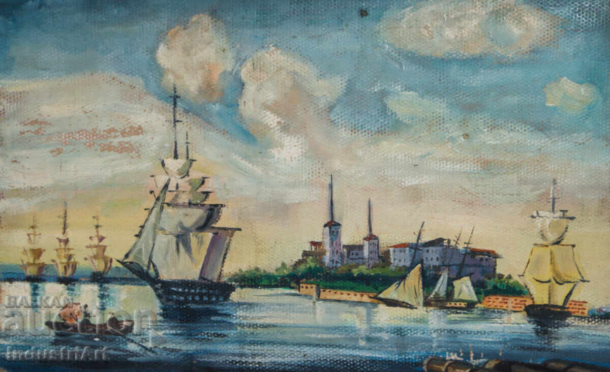 Early 20th Century Oil Painting, Seascape