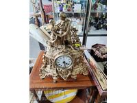 BEAUTIFUL BRONZE FIREPLACE CLOCK