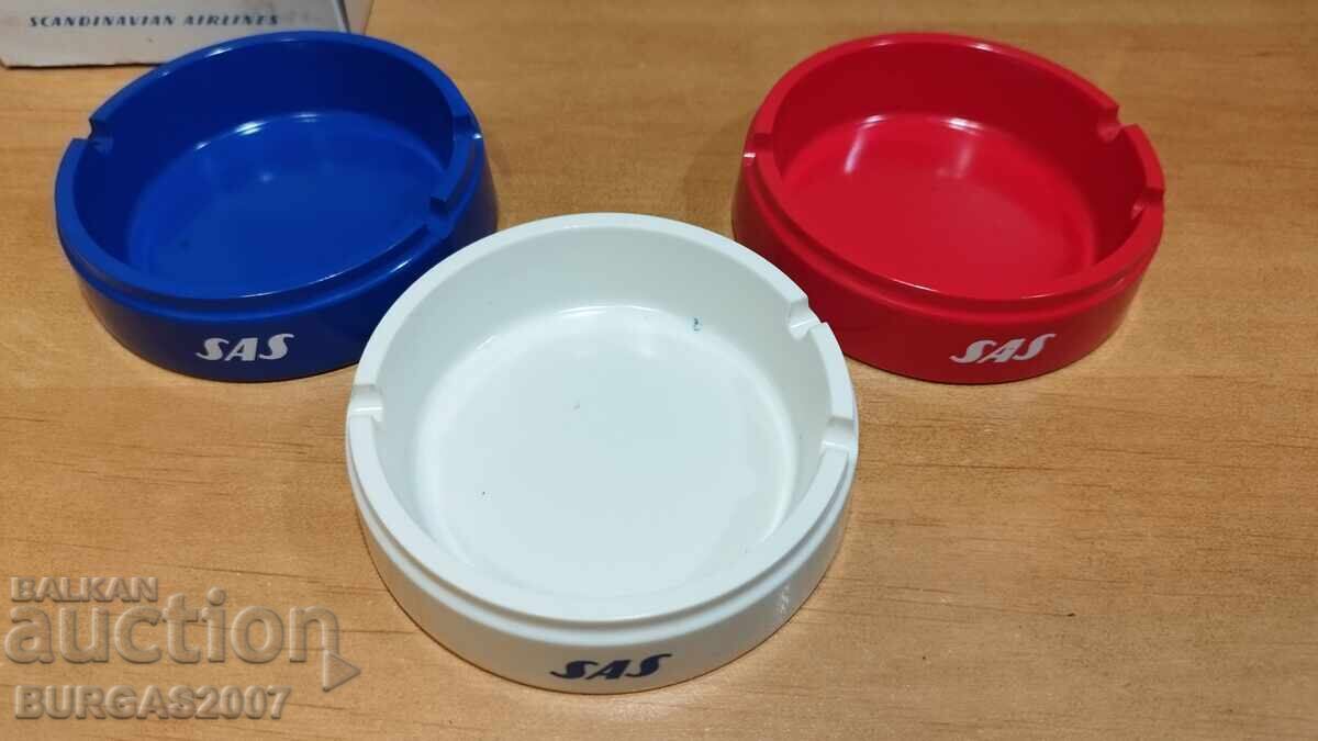 Auction Lot of ashtrays, melamine, Scandinavian Airlines Auction Lot of ashtrays, melamine, Scandinavian Airlines