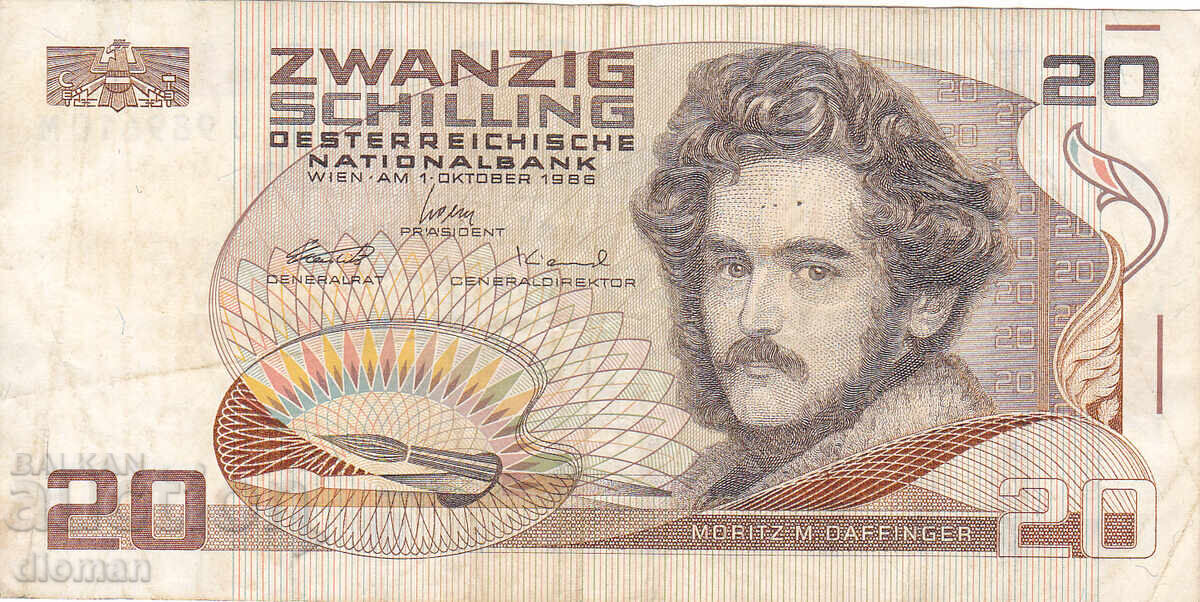 dioman - АВСТРИЯ - 20 ШИЛИНГА - 1986г.
