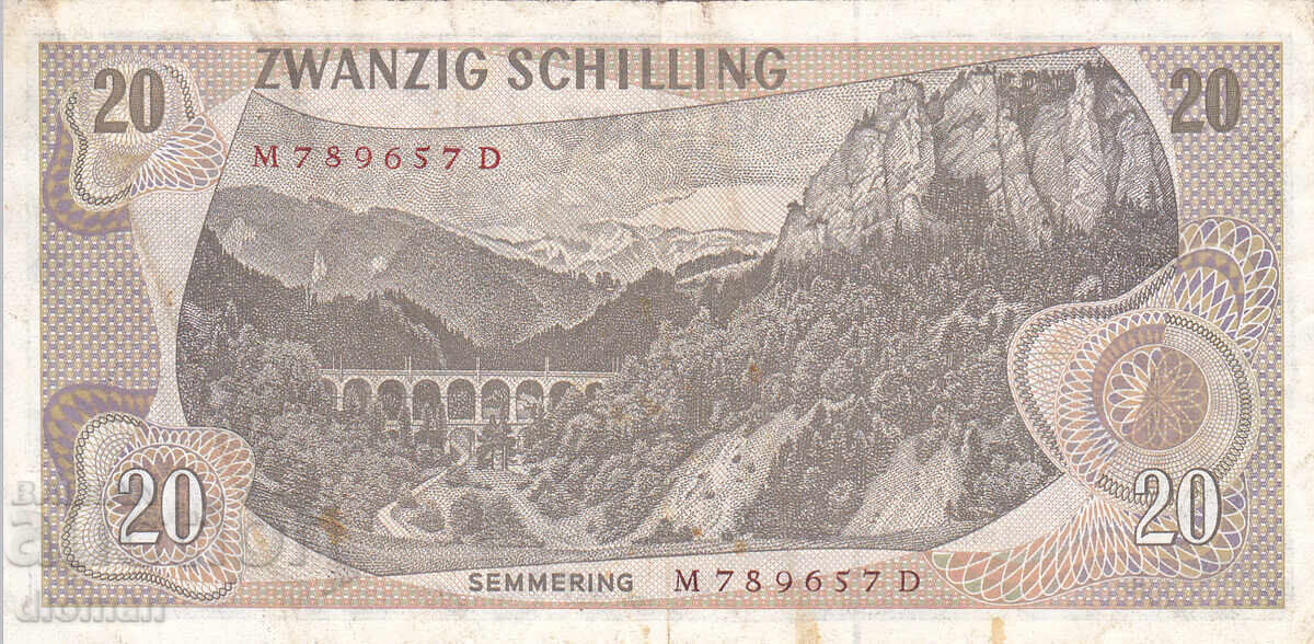 dioman - AUSTRIA - 20 ȘILINGI - 1967g cu preț 2.90 BGN | € 1.48