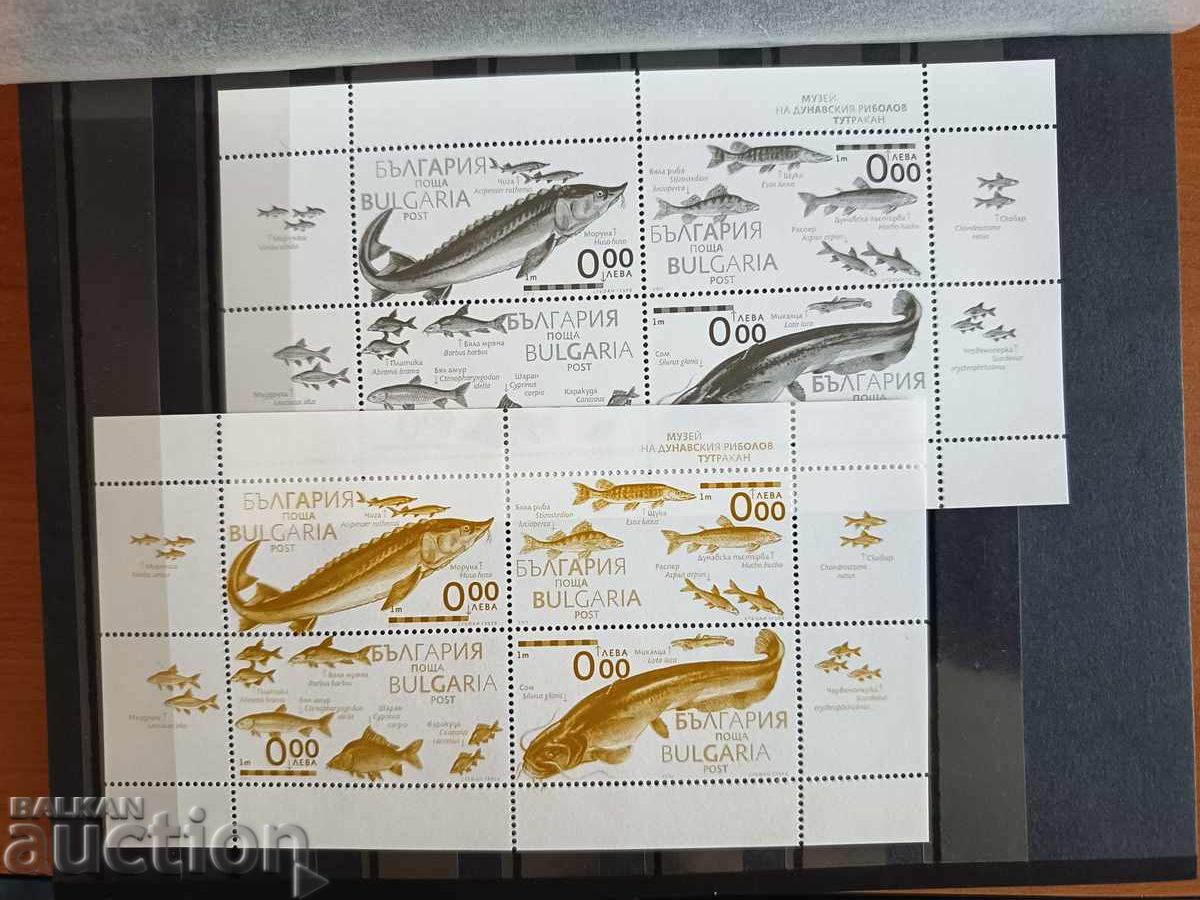 Сувенирен блок "Дунавския риболов" на №4984 от каталога 11г. Сувенирен блок "Дунавския риболов" на №4984 от каталога 11г.
