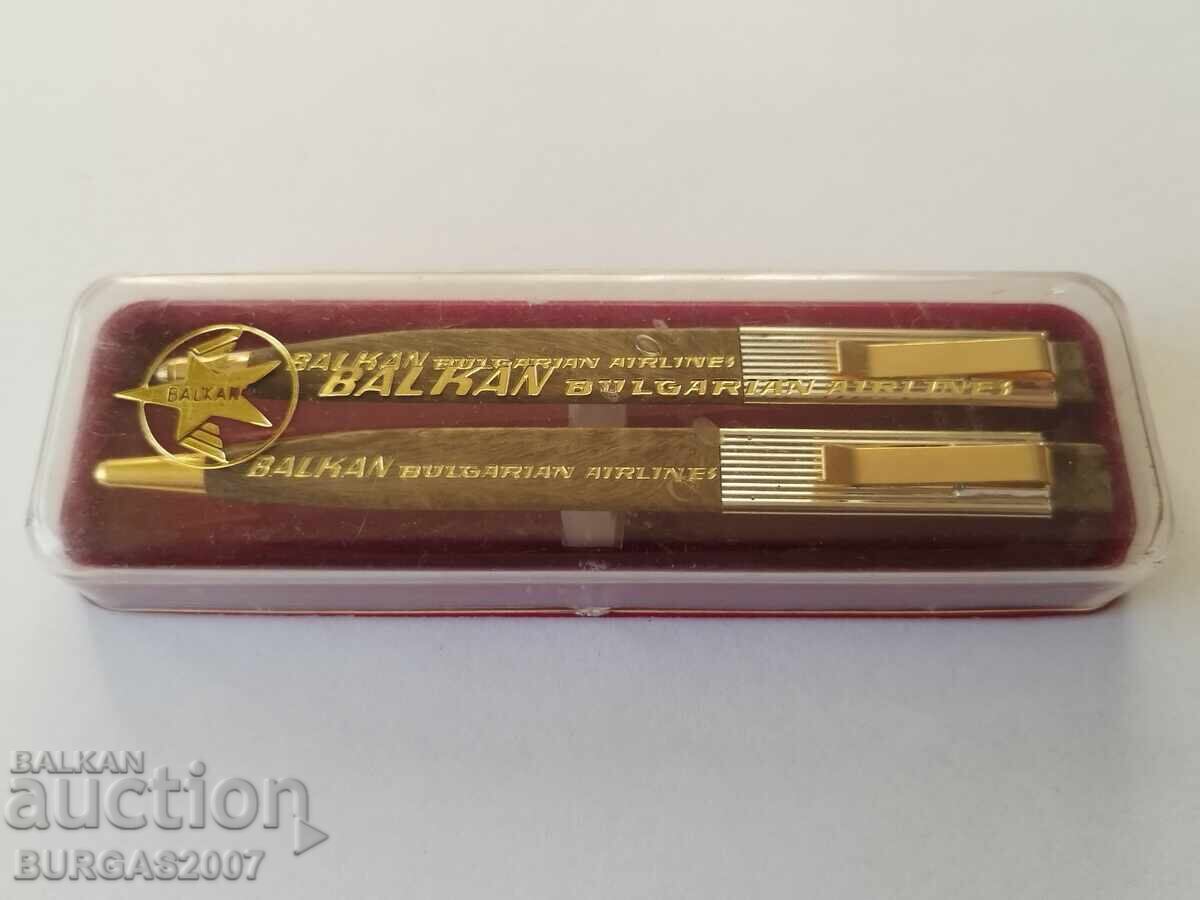 Old BGA Balkan ballpoint pen, social. NRB - 2 pcs