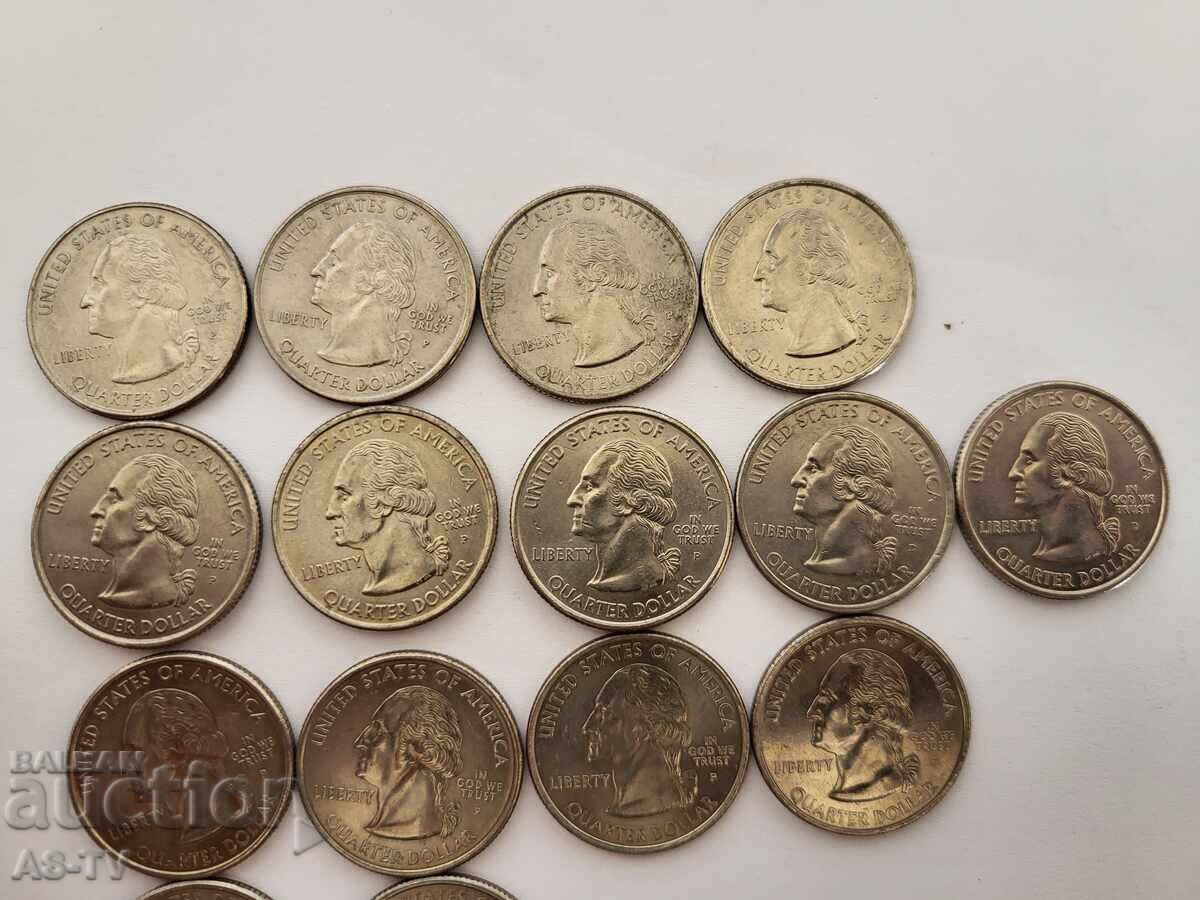 Колекция монети четвърт долар 25 цента - 5 Колекция монети четвърт долар 25 цента - 5