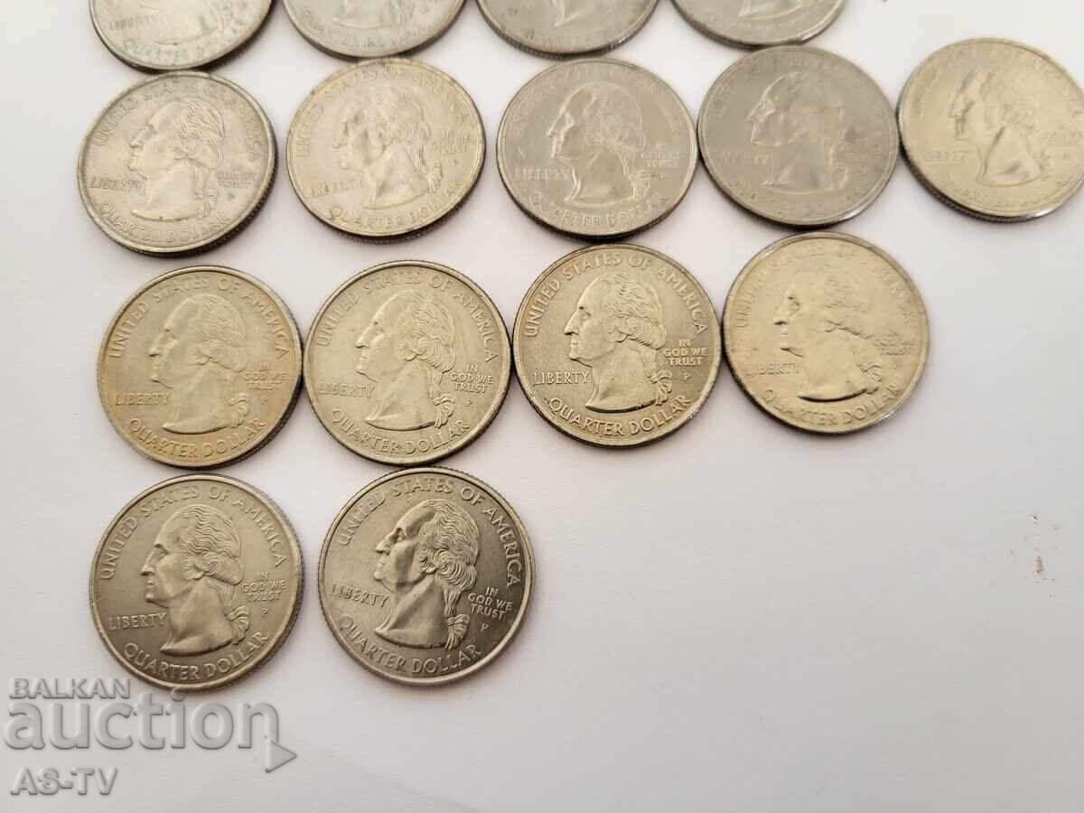 Колекция монети четвърт долар 25 цента - 6 Колекция монети четвърт долар 25 цента - 6