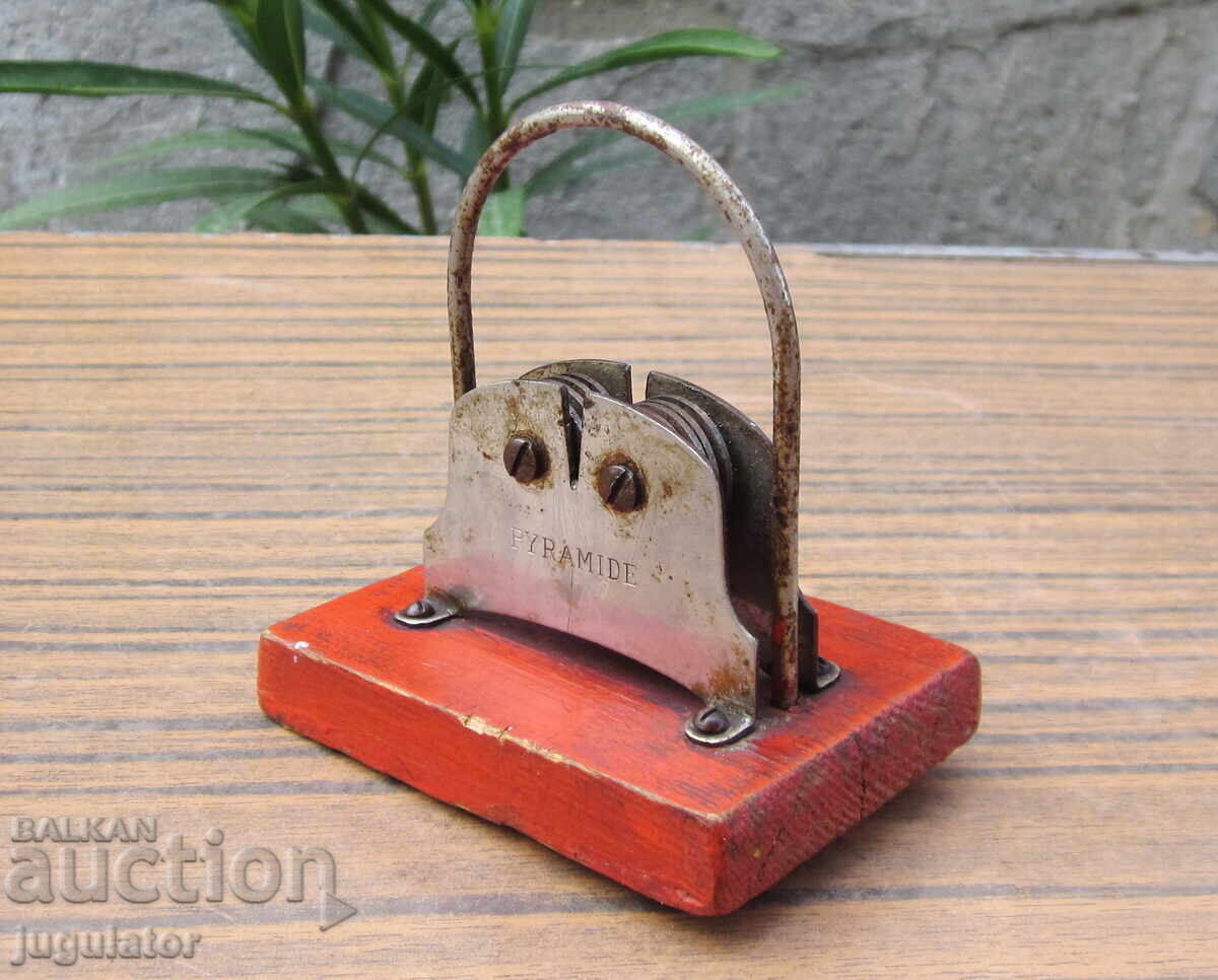 Auction  PYRAMID DRGM Antique German Knife Sharpener