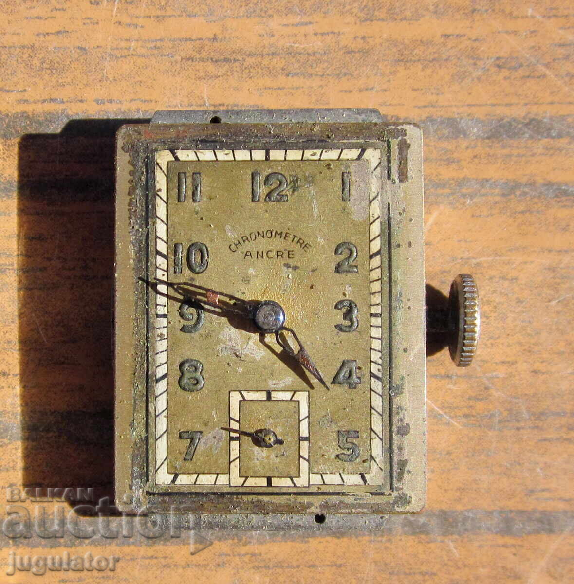 Auction Old German wristwatch chronometer ancre does not work Auction Old German wristwatch chronometer ancre does not work