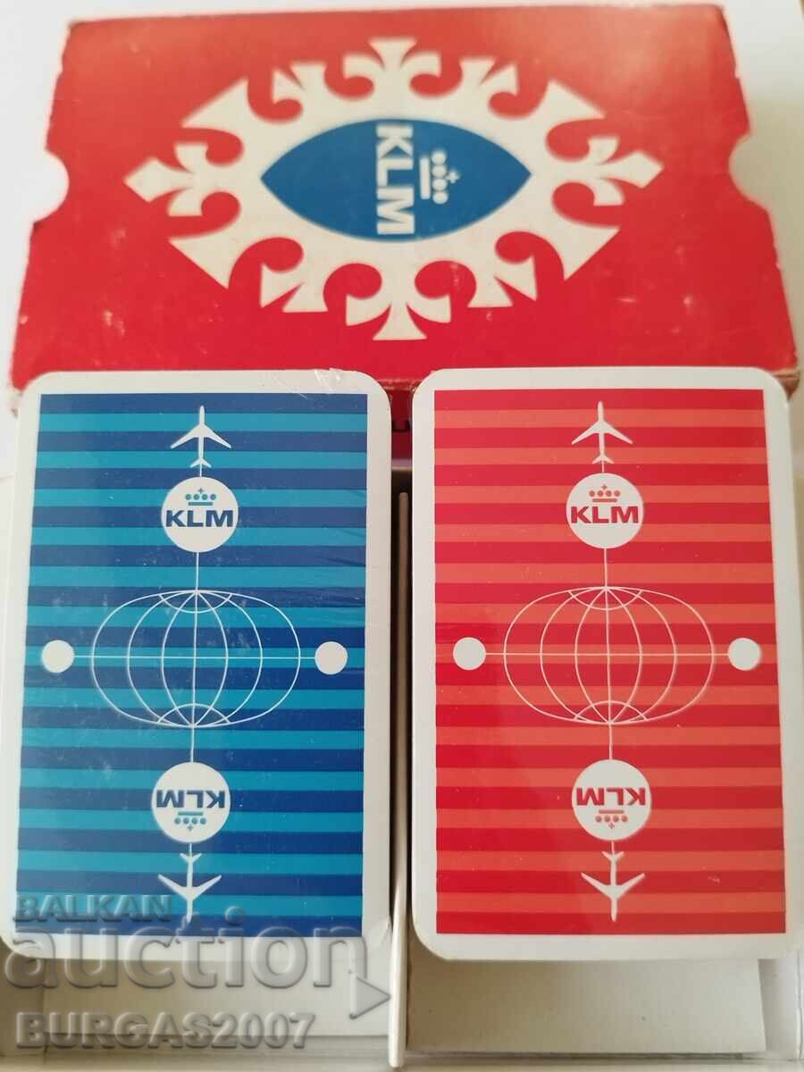 Παλιά διαφημιστικά χαρτιά για παιχνίδι, KLM, δανέζικες αερογραμμές