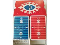Old advertising playing cards, KLM, Danish airlines