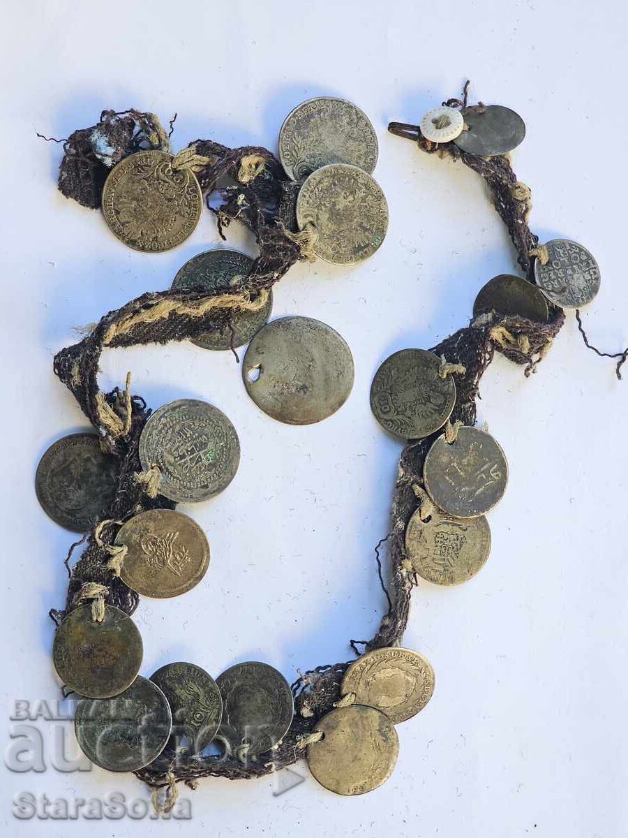 Silver coins necklace jewelry Silver coins necklace jewelry