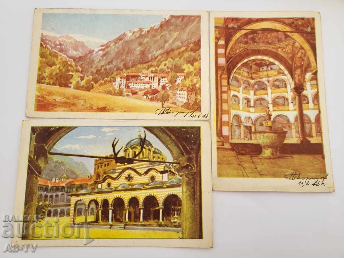 Παλιές καρτ ποστάλ από τον συγγραφέα με αυτόγραφο 1946 Παλιές καρτ ποστάλ από τον συγγραφέα με αυτόγραφο 1946