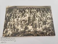 Old photograph Yambol 1934 Pro-gymnasium choir