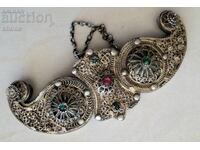 Silver buckles, jewelry, headpiece, folk costume, ethnic jewelry, sparkle