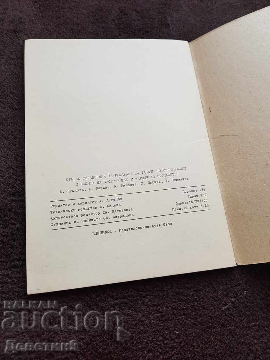 Доставка на Кратък справочник - ОЗННС София 1981 г.