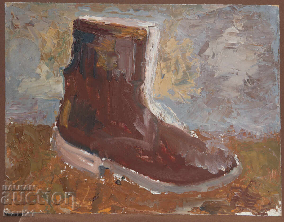 Νεκρή φύση παλαιός πίνακας ελαιογραφίας, μπούτι (botush) με τιμή 230.00 BGN | € 117.60