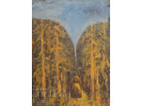 Пейзаж стара картина маслени бои