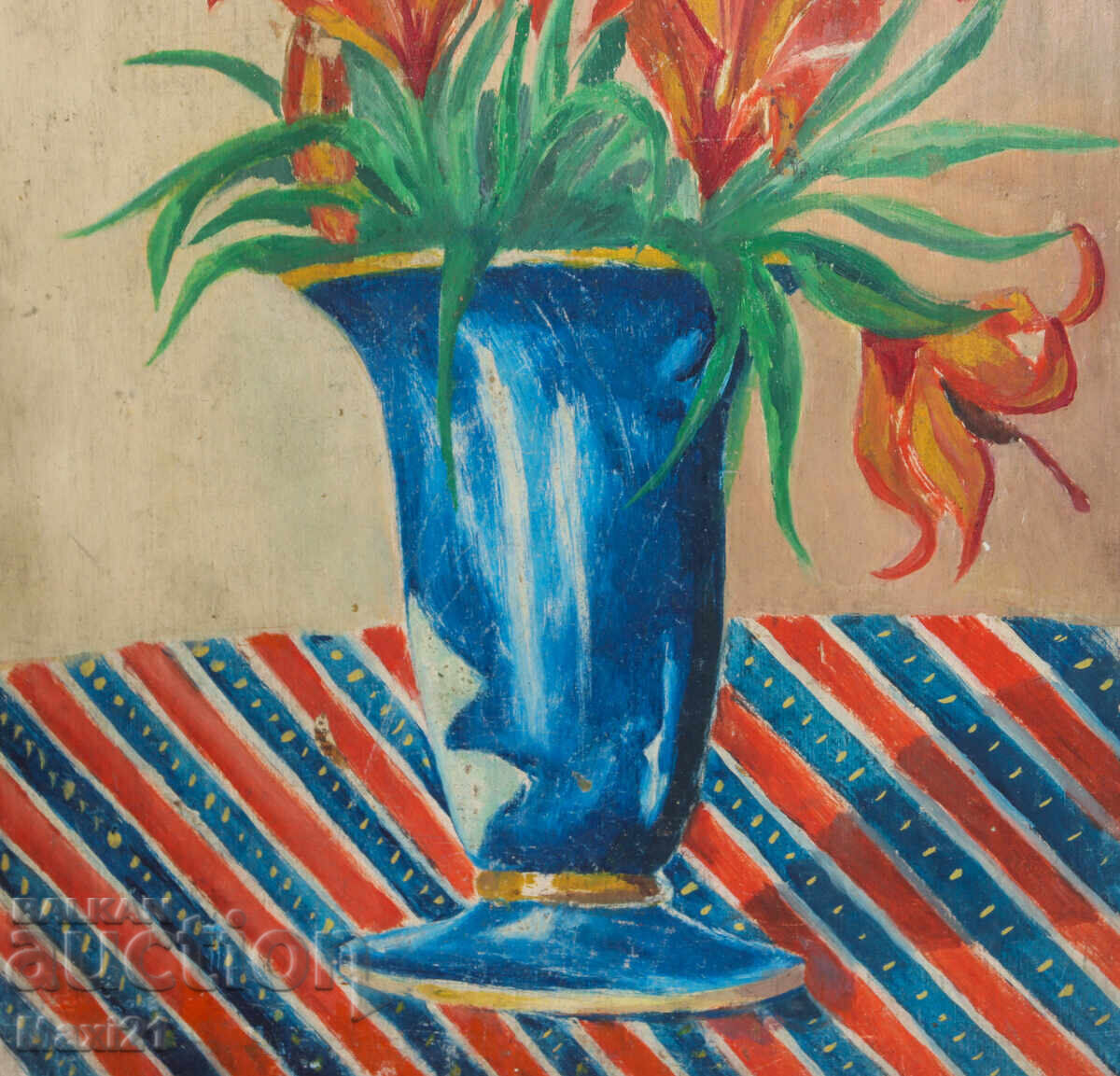 Still life painting oil paints, signed 1965 - 6