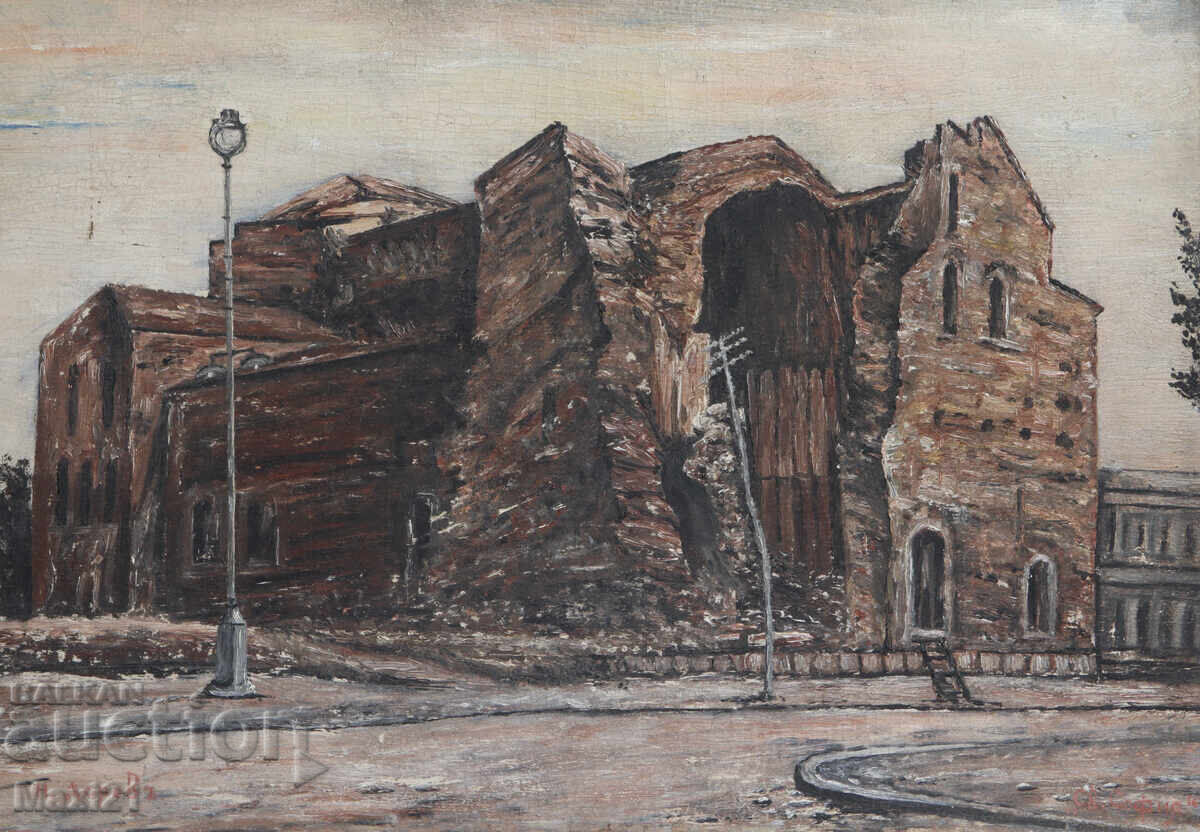 Δημοπρασία Παλιός ελαιογραφία Βασιλική Αγίας Σοφίας