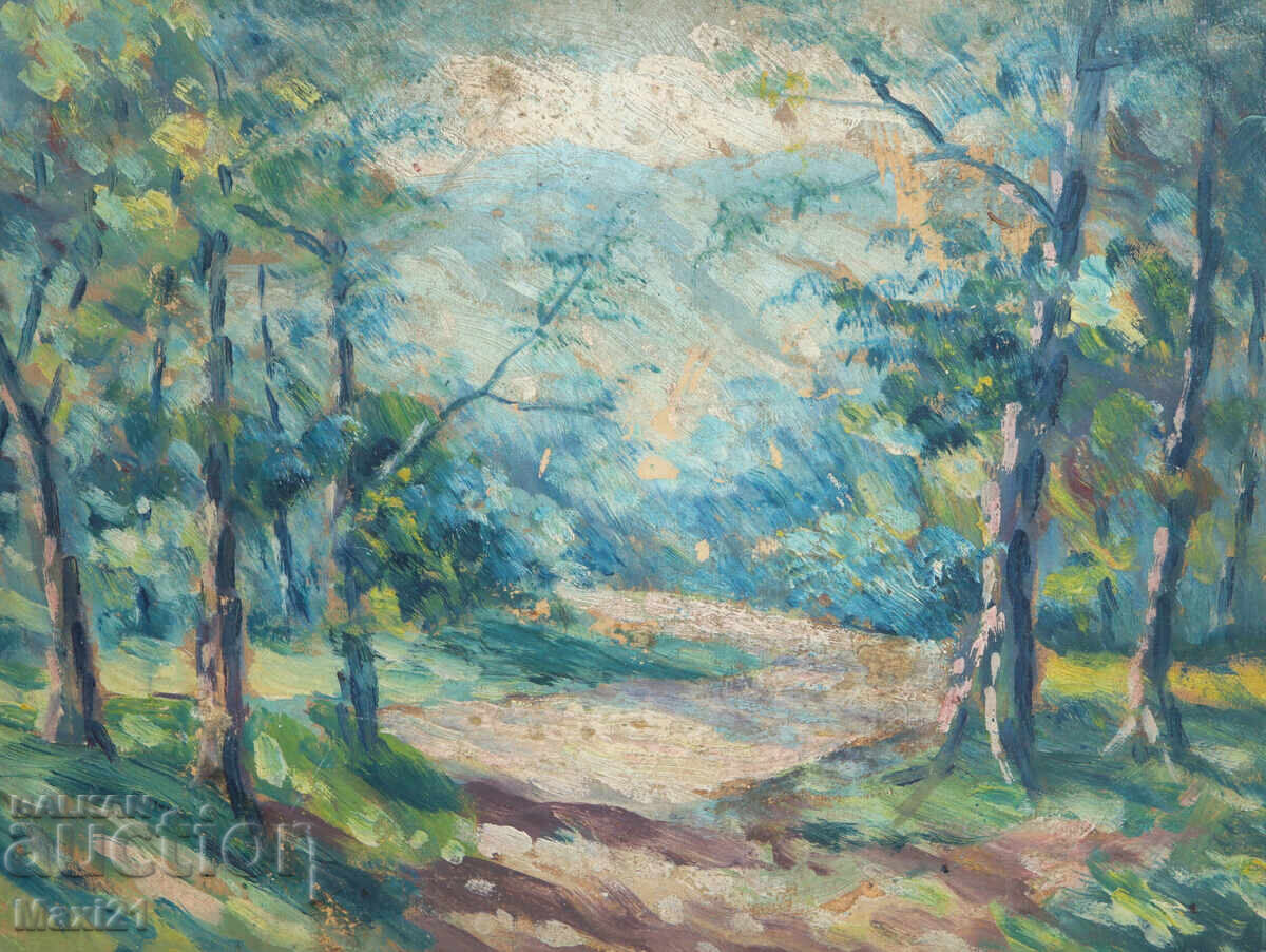 Горски пейзаж стара картина маслени бои с цена 240.00 лв. | € 122.71