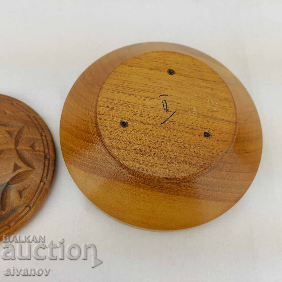 Beautiful old carved wooden jewelry box #2691 - 5