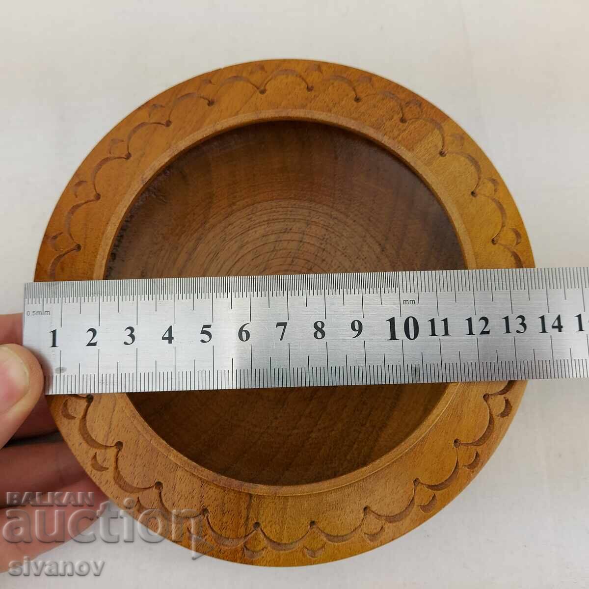 Beautiful old carved wooden jewelry box #2691 - 6