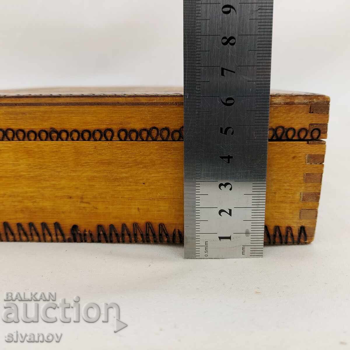 Cutie veche de lemn pentru bijuterii #2693 - 7