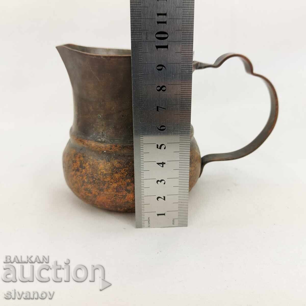 Παλιά χάλκινη κανάτα για τούρκικο καφέ τζέζβε #2700 - 6