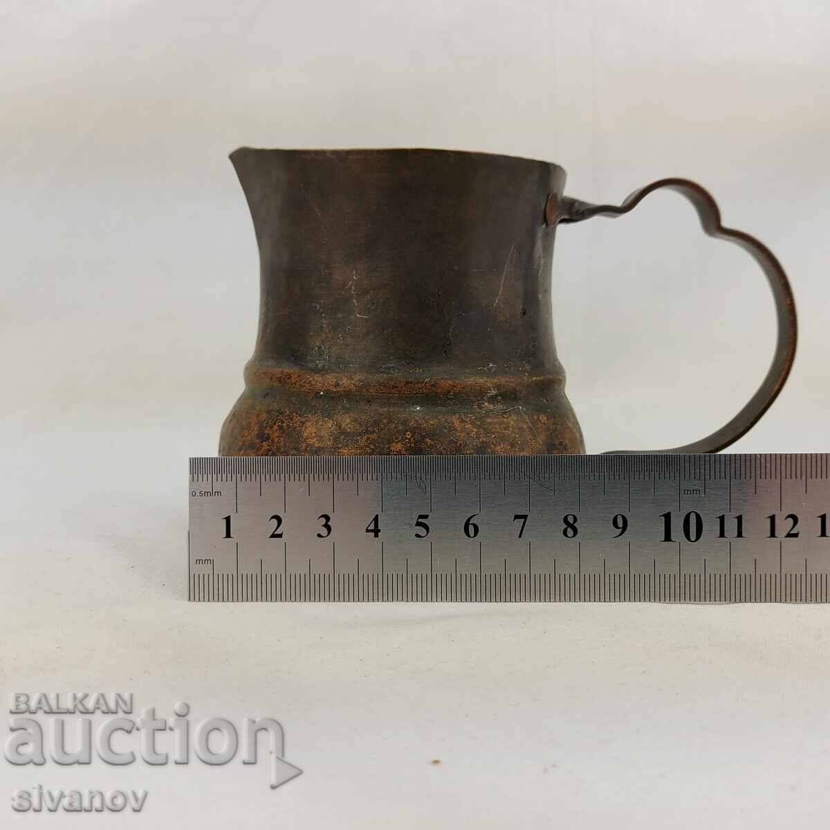 Παλιά χάλκινη κανάτα για τούρκικο καφέ τζέζβε #2700 - 7