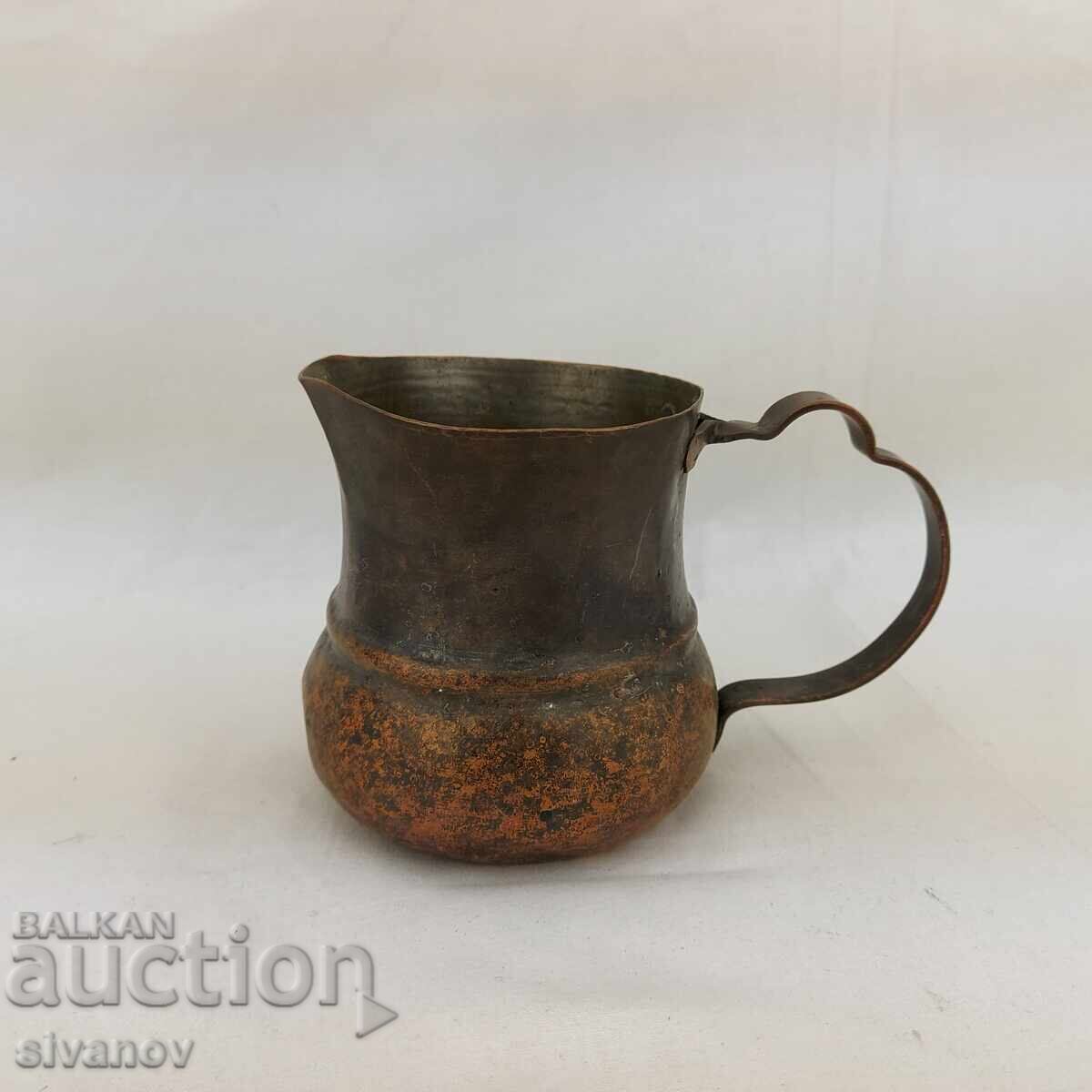 Παλιά χάλκινη κανάτα για τούρκικο καφέ τζέζβε #2700